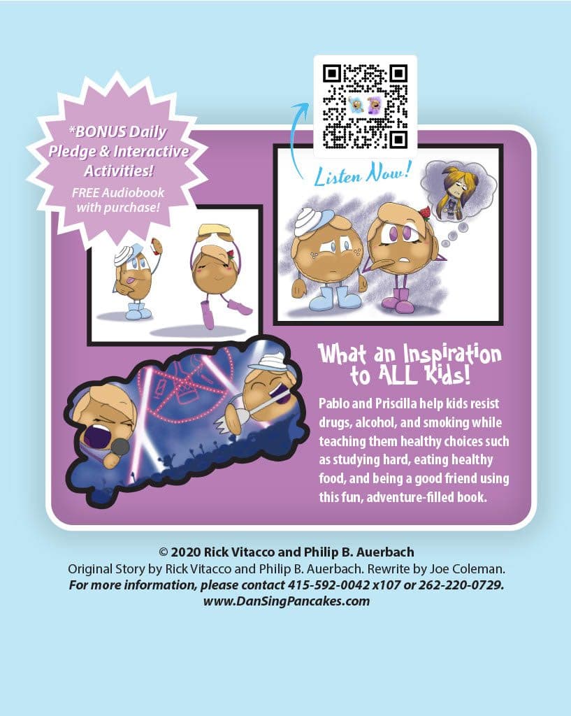 The DanSing Pancakes book — back cover